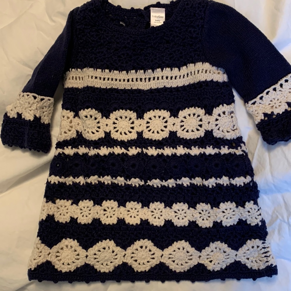 Baby Gap 3-6 mo crochet dress